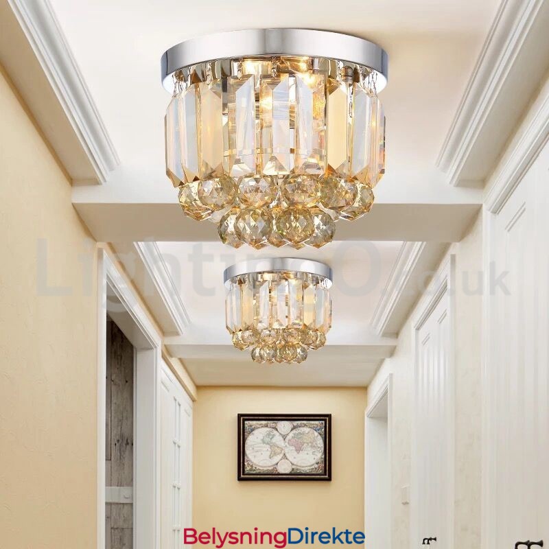 Moderne Krystall Innfelte Taklamper