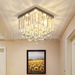 Moderne Firkantede Krystalllamper I Innfelt Form