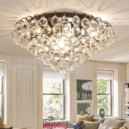 Moderne 30 Cm 55 Cm Runde Krystalllamper I Innfelt Form