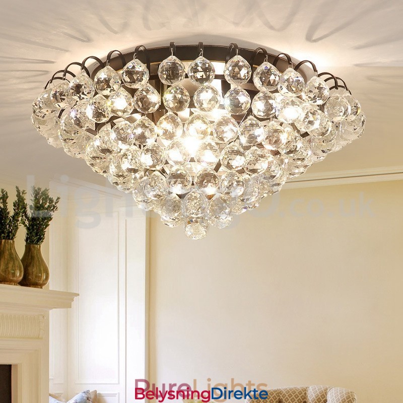 Moderne 30 Cm 55 Cm Runde Krystalllamper I Innfelt Form