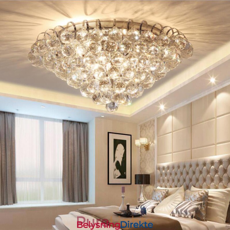 Moderne 30 Cm 55 Cm Runde Krystalllamper I Innfelt Form