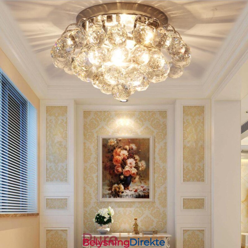 Moderne 30 Cm 55 Cm Runde Krystalllamper I Innfelt Form