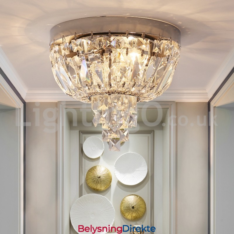 Moderne Utsøkte Runde Krystalltaklamper Med Innfelt Montering