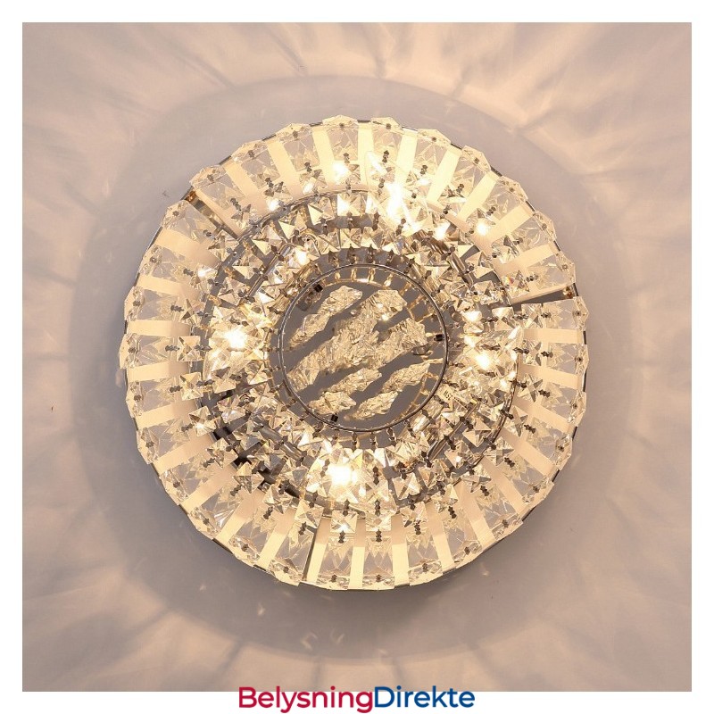 Moderne Utsøkte Runde Krystalltaklamper Med Innfelt Montering