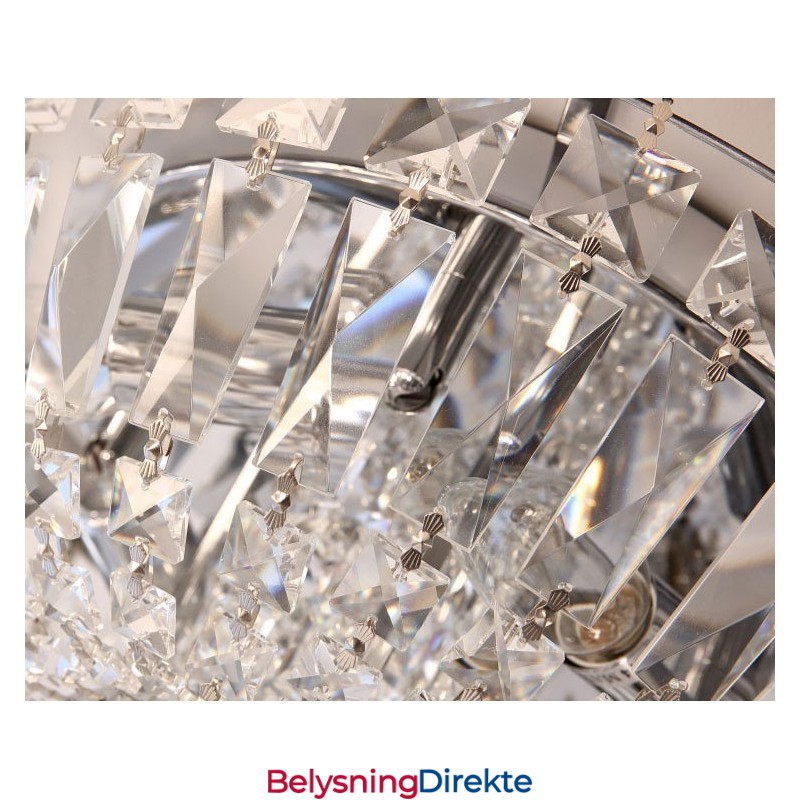 Moderne Utsøkte Runde Krystalltaklamper Med Innfelt Montering