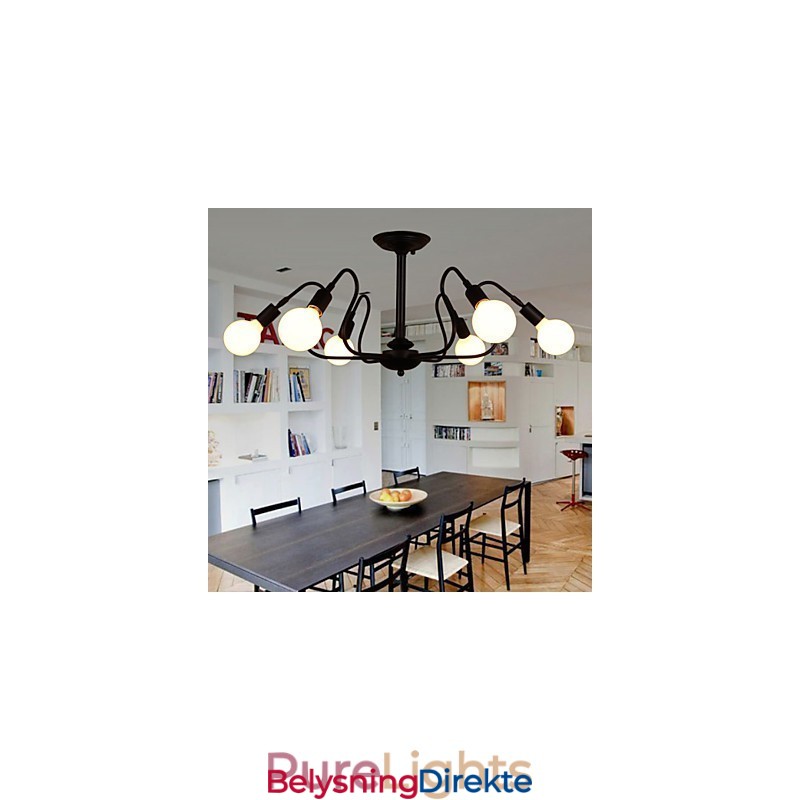 Loft Amerikansk Vintage Taklampe Mote Lys Lys Jern Taklampe