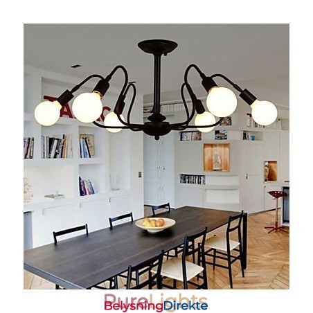 Loft Amerikansk Vintage Taklampe Mote Lys Lys Jern Taklampe