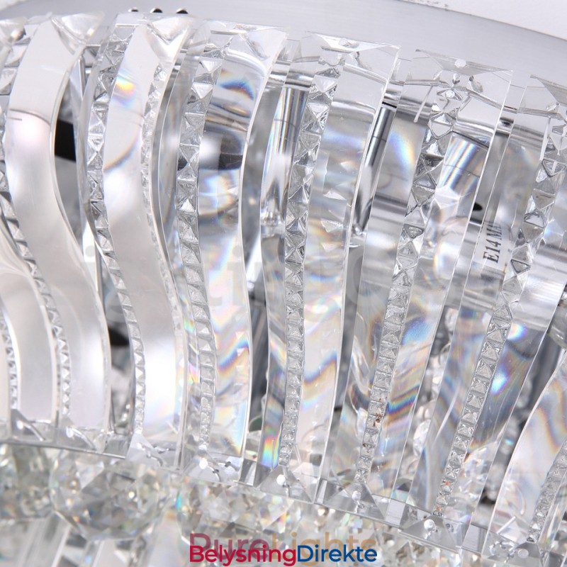 Moderne 38 Cm 57 Cm Runde Krystalltaklamper I Innfelt Form