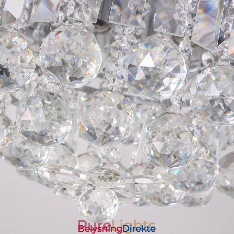 Moderne 38 Cm 57 Cm Runde Krystalltaklamper I Innfelt Form