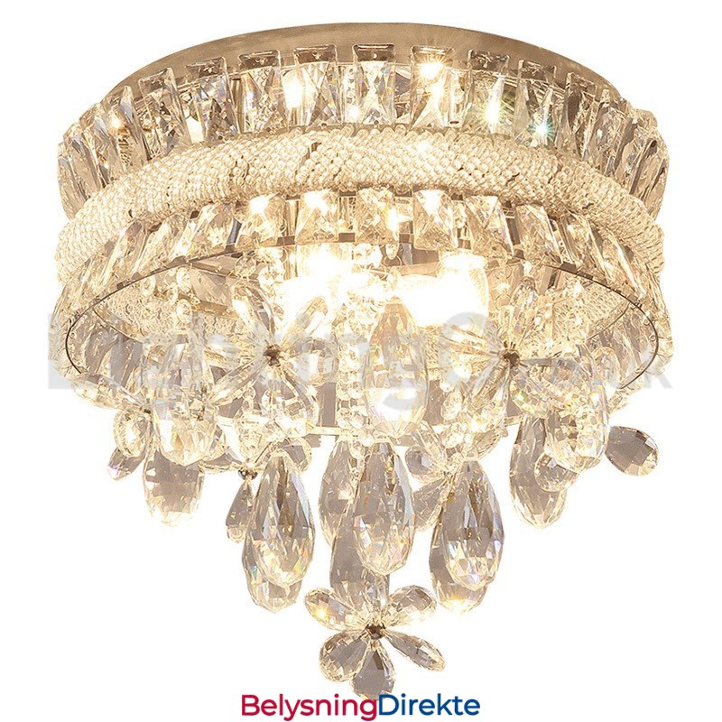 Billige Moderne 40 Cm Runde Krystalltaklamper I Innfelt Form