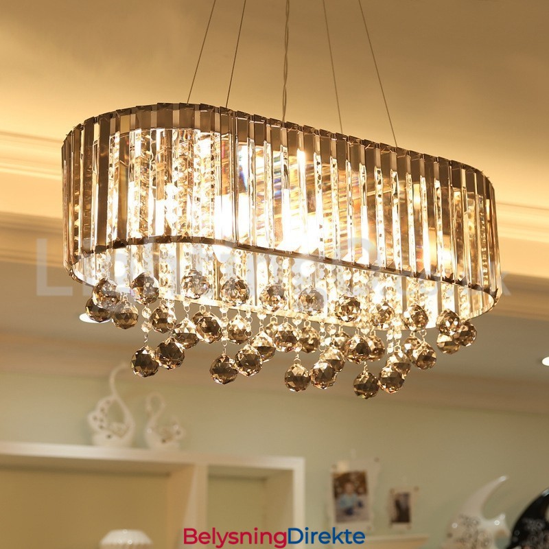 Rimelig Luksuriøs Rektangulær Krystalllysekrone