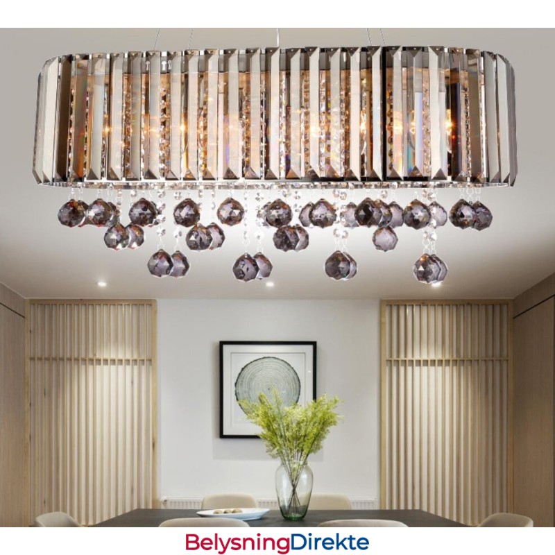 Rimelig Luksuriøs Rektangulær Krystalllysekrone