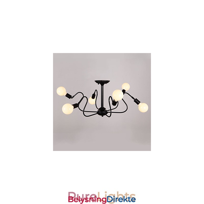 Loft Amerikansk Vintage Taklampe Mote Lys Lys Jern Taklampe