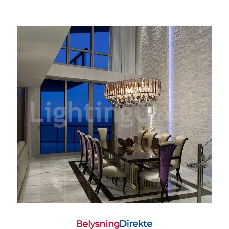 Rimelig Luksuriøs Rektangulær Krystalllysekrone