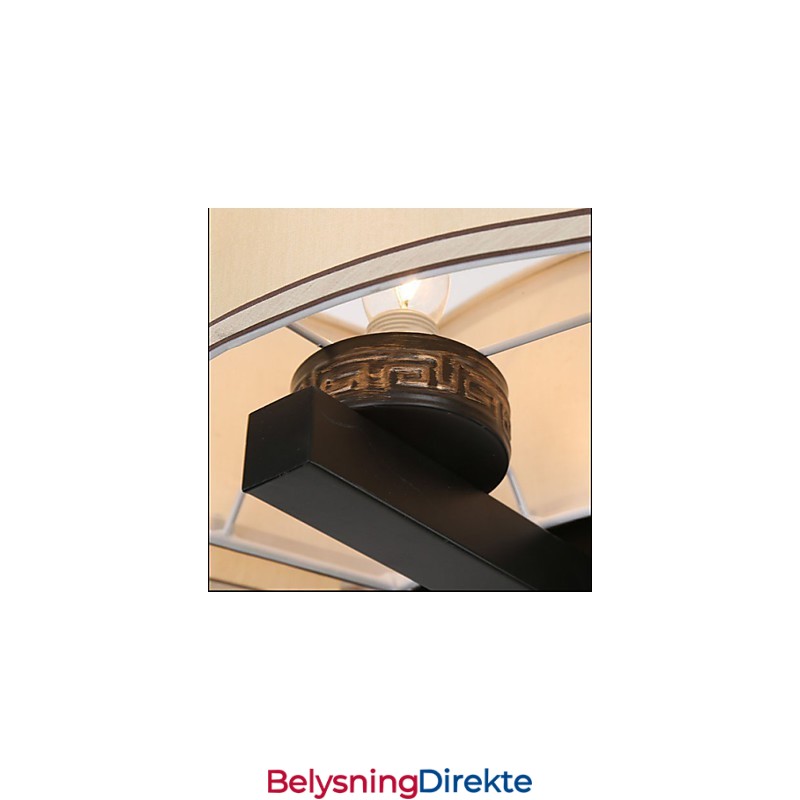 Kinesisk Stil Lysekrone Jern Kobber Imitasjonsluftlamper