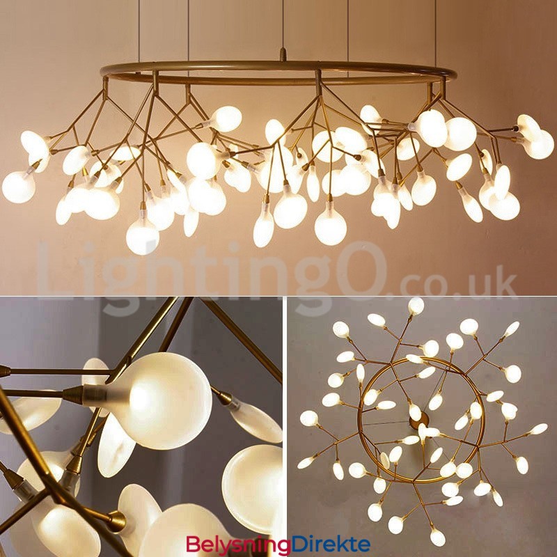 Luksuriøs Postmoderne Rund Ildfluelysekrone