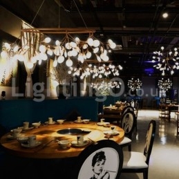 Luksuriøs Postmoderne Rund Ildfluelysekrone