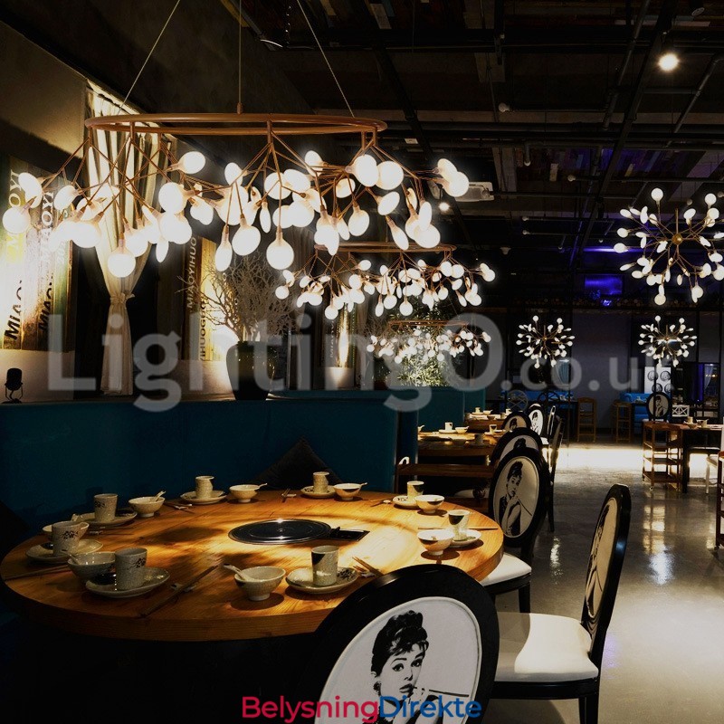 Luksuriøs Postmoderne Rund Ildfluelysekrone