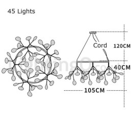 Luksuriøs Postmoderne Rund Ildfluelysekrone