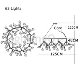 Luksuriøs Postmoderne Rund Ildfluelysekrone