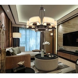 Kinesisk Stil Lysekrone Jern Kobber Imitasjonsluftlamper