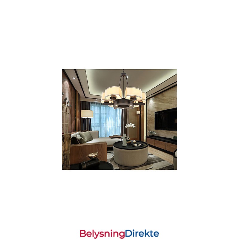 Kinesisk Stil Lysekrone Jern Kobber Imitasjonsluftlamper