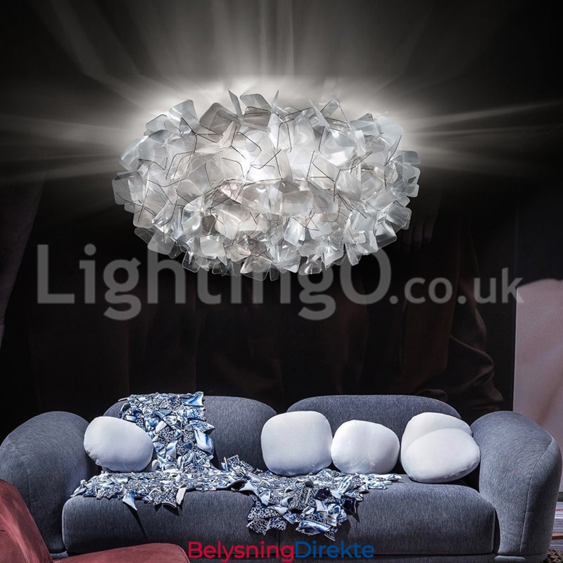 Moderne Lyskilde Med Tre Farger Og Innfelt Taklamper