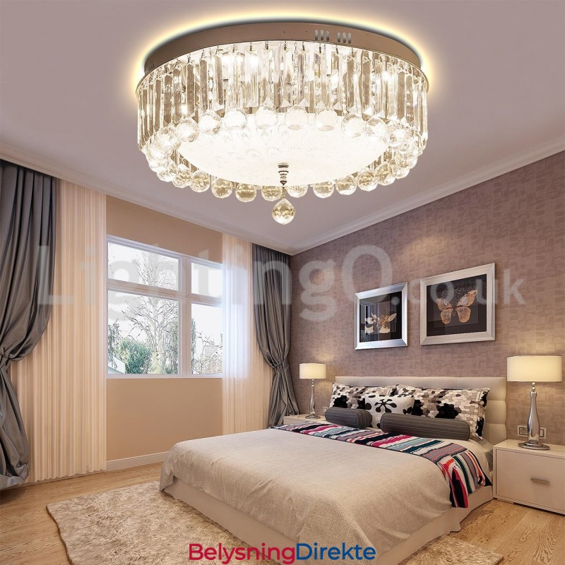 Moderne Runde Krystalllamper I Innfelt Form