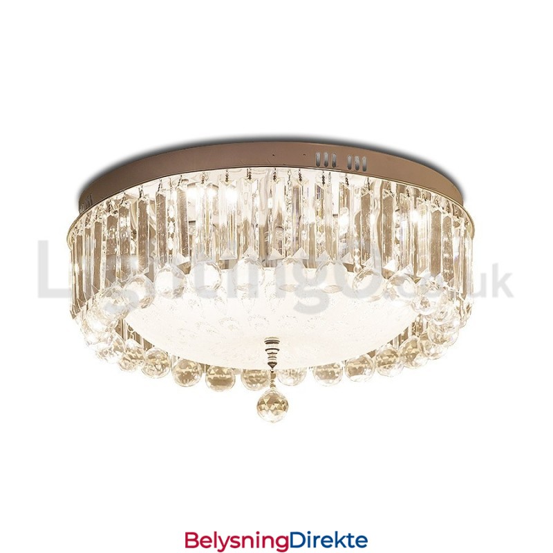 Moderne Runde Krystalllamper I Innfelt Form