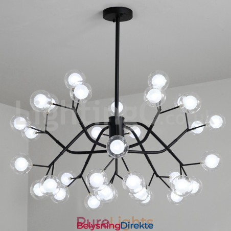 Nordisk Stil Magisk Bønnelysekrone Liten Klar Gjennomsiktig Glassboblekulelysekrone