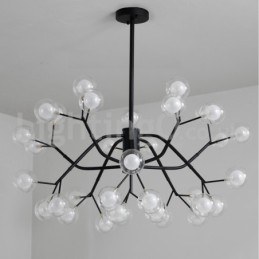 Nordisk Stil Magisk Bønnelysekrone Liten Klar Gjennomsiktig Glassboblekulelysekrone