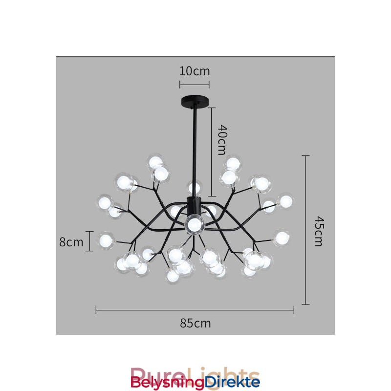 Nordisk Stil Magisk Bønnelysekrone Liten Klar Gjennomsiktig Glassboblekulelysekrone