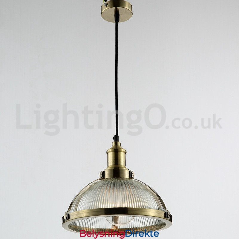 Industriell Rustfri Pendellampe Med Enkelt Hode