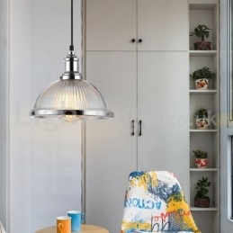Industriell Rustfri Pendellampe Med Enkelt Hode