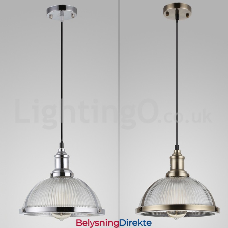 Industriell Rustfri Pendellampe Med Enkelt Hode