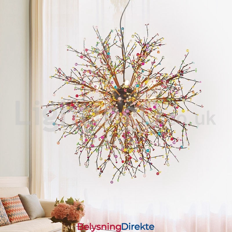 Nordisk Løvetannlysekrone I Farget Lysekrone