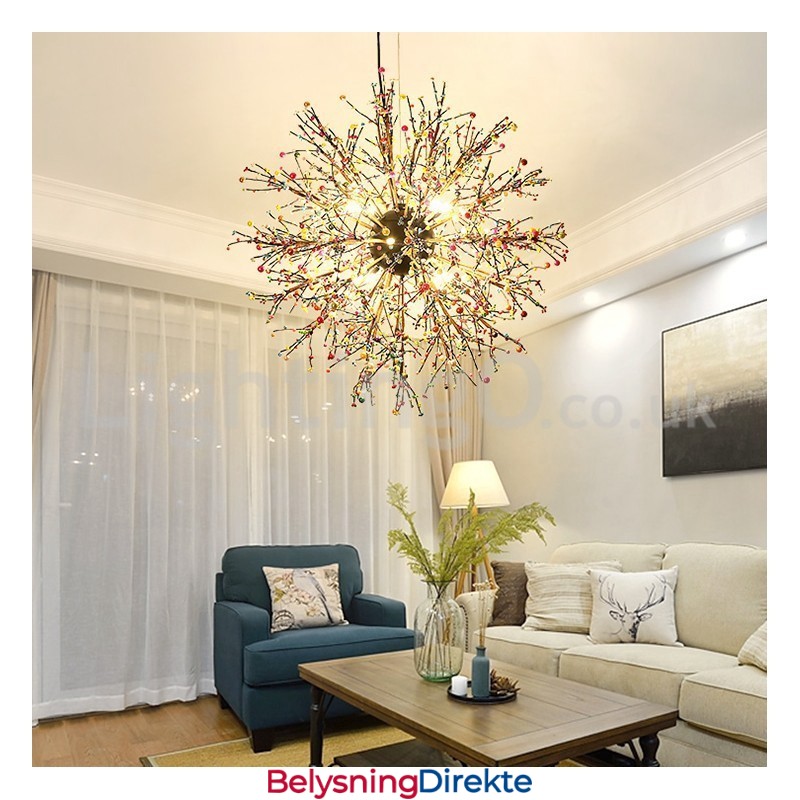 Nordisk Løvetannlysekrone I Farget Lysekrone