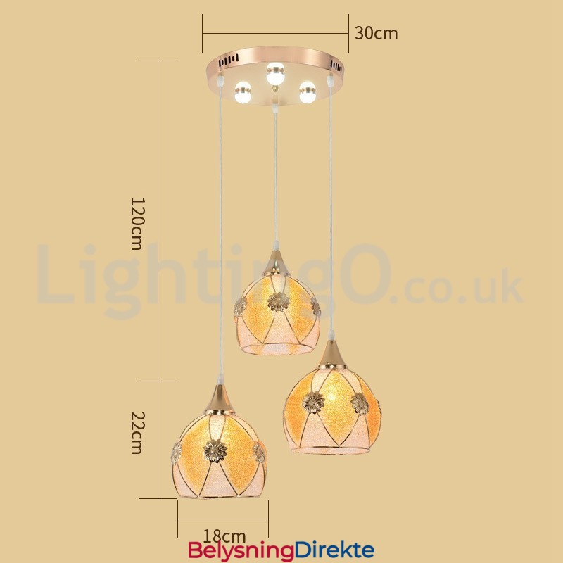 Billig Moderne Pendellampe Med 1 Lys Og 3 Lys