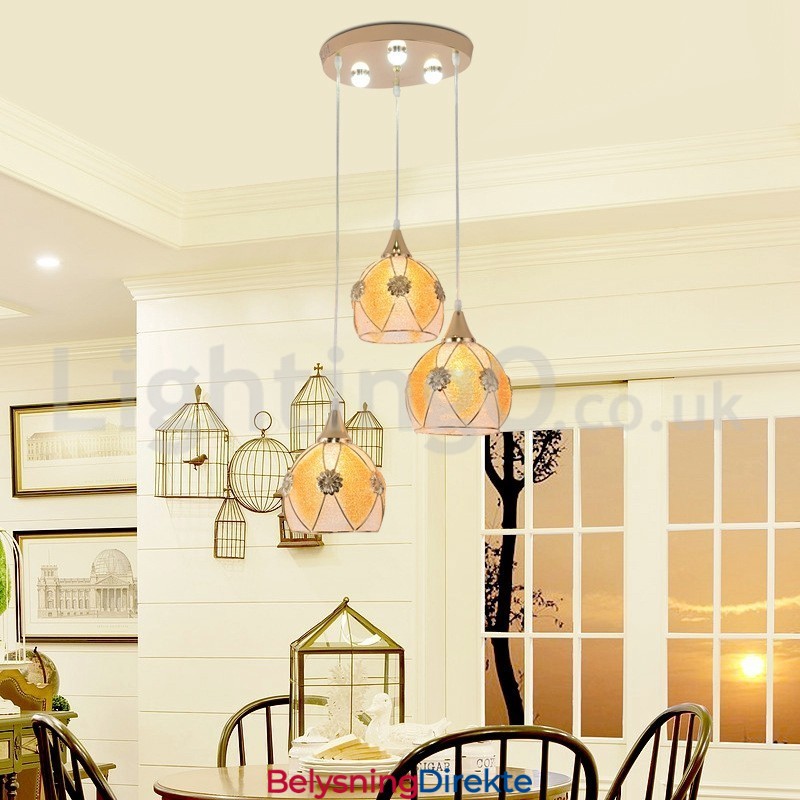 Billig Moderne Pendellampe Med 1 Lys Og 3 Lys