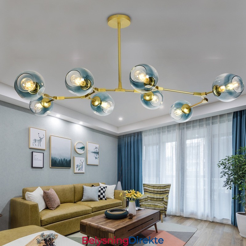 Nordisk Moderne Magisk Bønne-Glasslysekrone Molekylær Lysekrone