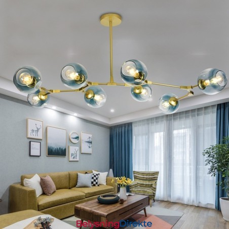 Nordisk Moderne Magisk Bønne-Glasslysekrone Molekylær Lysekrone