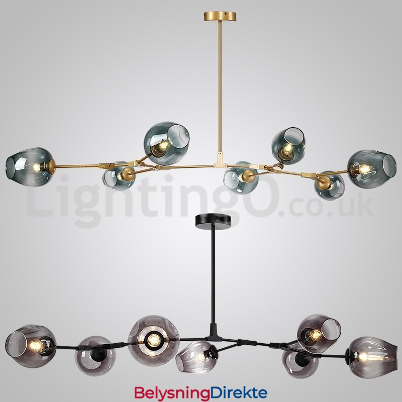 Nordisk Moderne Magisk Bønne-Glasslysekrone Molekylær Lysekrone