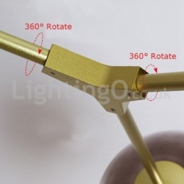 Nordisk Moderne Magisk Bønne-Glasslysekrone Molekylær Lysekrone