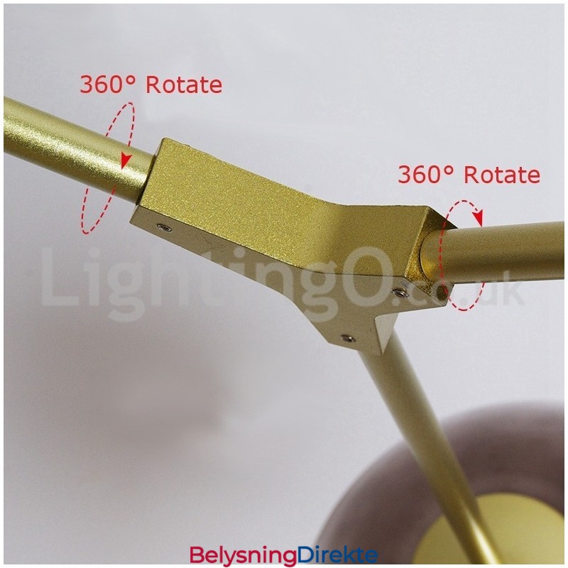 Nordisk Moderne Magisk Bønne-Glasslysekrone Molekylær Lysekrone