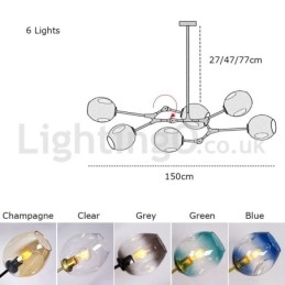 Nordisk Moderne Magisk Bønne-Glasslysekrone Molekylær Lysekrone