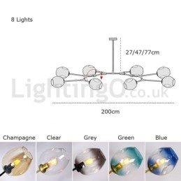 Nordisk Moderne Magisk Bønne-Glasslysekrone Molekylær Lysekrone