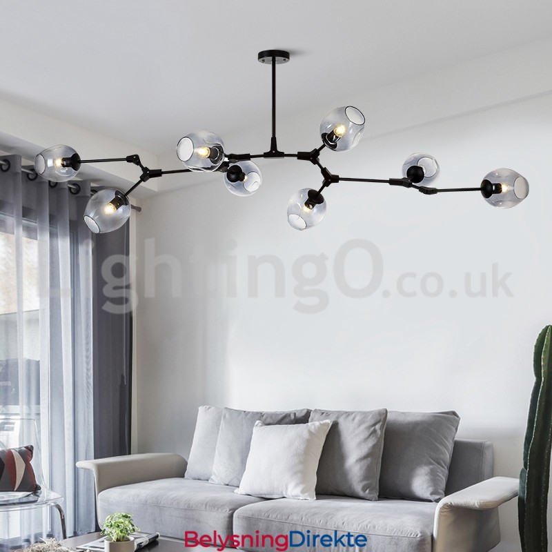 Nordisk Moderne Magisk Bønne-Glasslysekrone Molekylær Lysekrone