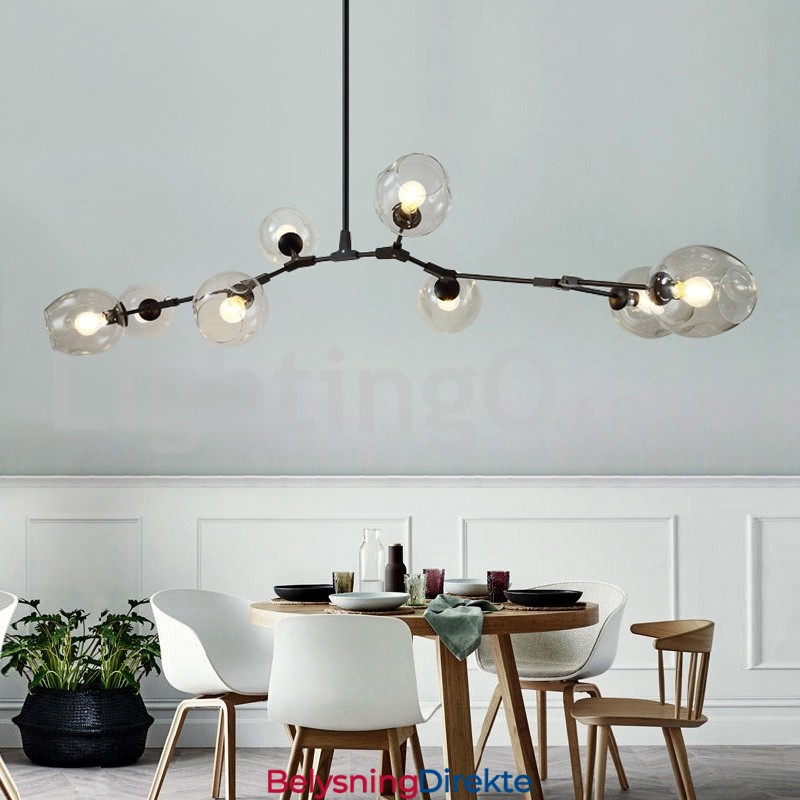 Nordisk Moderne Magisk Bønne-Glasslysekrone Molekylær Lysekrone
