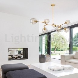 Nordisk Moderne Magisk Bønne-Glasslysekrone Molekylær Lysekrone