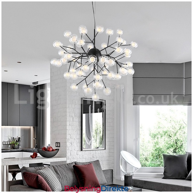 Nordisk Postmoderne Molekylær Boblelysekrone I Glass